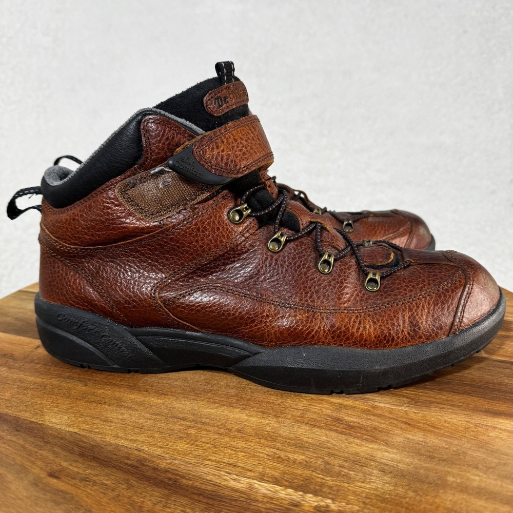 Dr. Comfort Ranger Mens Hiking Boots Chestnut Brown Leather 11.5M 9220